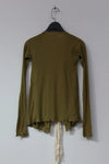 BASERANGE Cotton Long Sleeve Cardigan TTOW-RB-WI21 Green